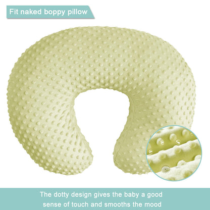 OWLOWLA Nursing Pillow Cover, Breastfeeding Pillow Slipcover Fits Nursing Pillow for Baby Boy Girl(Blush Pink)