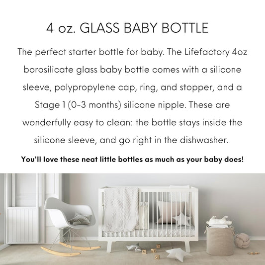 Lifefactory Baby Bundle - Bottle Set - Sky/Mint - 4 oz - 2 pk