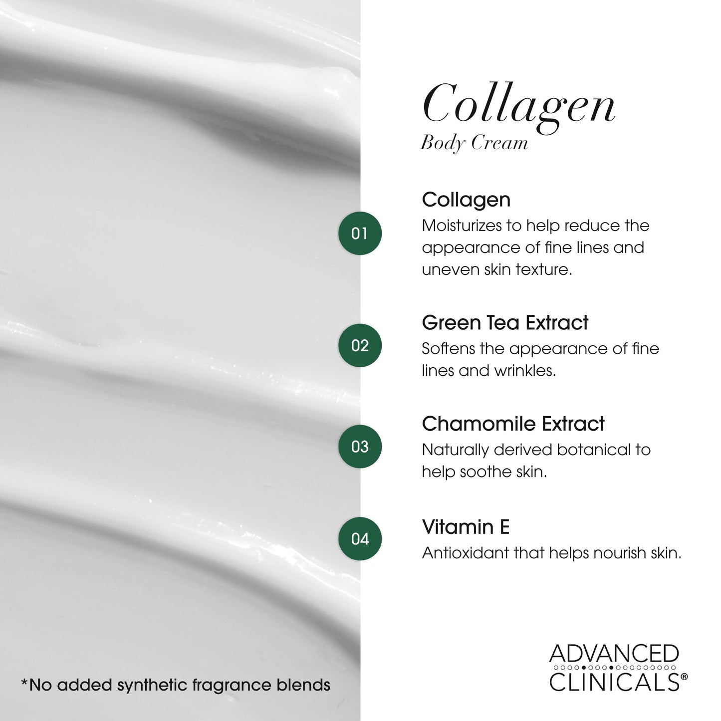 Advanced Clinicals Retinol Body Lotion + Collagen Cream Fragrance Free Face Moisturizer & Body Cream 2pc Skincare Set For Women & Men Helps Reduce Appearance Of Crepey Skin, Wrinkles, & Dry Skin, 2pc