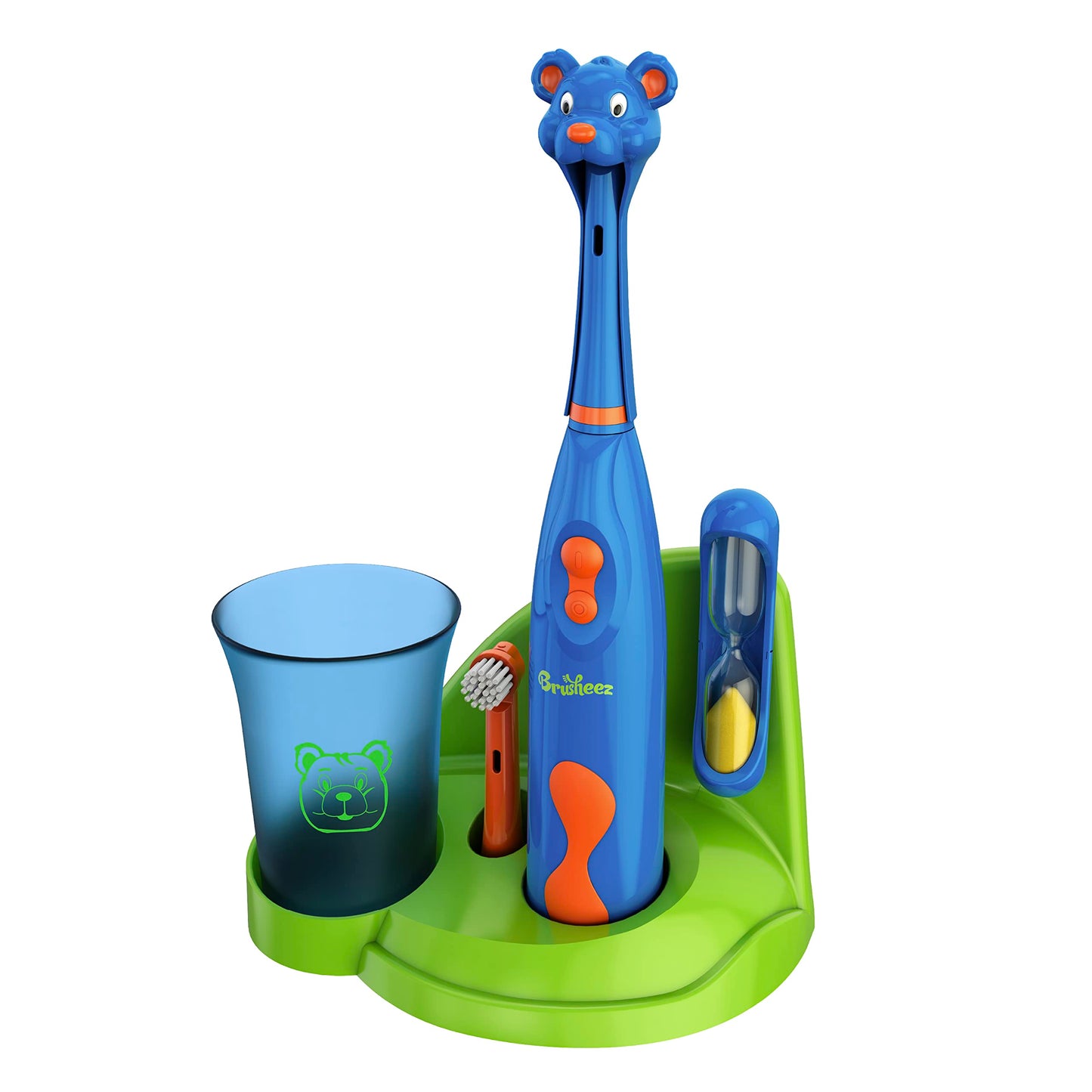 Brusheez Kids’ Electric Toothbrush Set - Safe & Effective for Ages 3+ - Parent Tested & Approved with Gentle Bristles, 2 Brush Heads, Rinse Cup, 2-Minute Timer, & Storage Base (Sparkle The Unicorn)