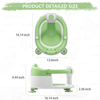 Baby Bath Seat for Babies 6 Months & Up, Toddler Bath Seats for Babies Sitting Up, Non-Slip Infant Bath Tub Chair with 4 Suction Cups & Soft Cushion for Shower, Compact Toddler Bathtub Seat, Pink
