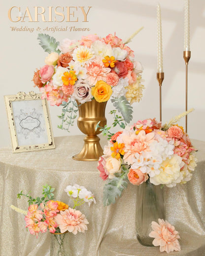 Artificial Flowers Combo for DIY Wedding Bouquets Combo Centerpieces Arrangements Party Bridal Baby Shower Home Decorations-Blush Pink