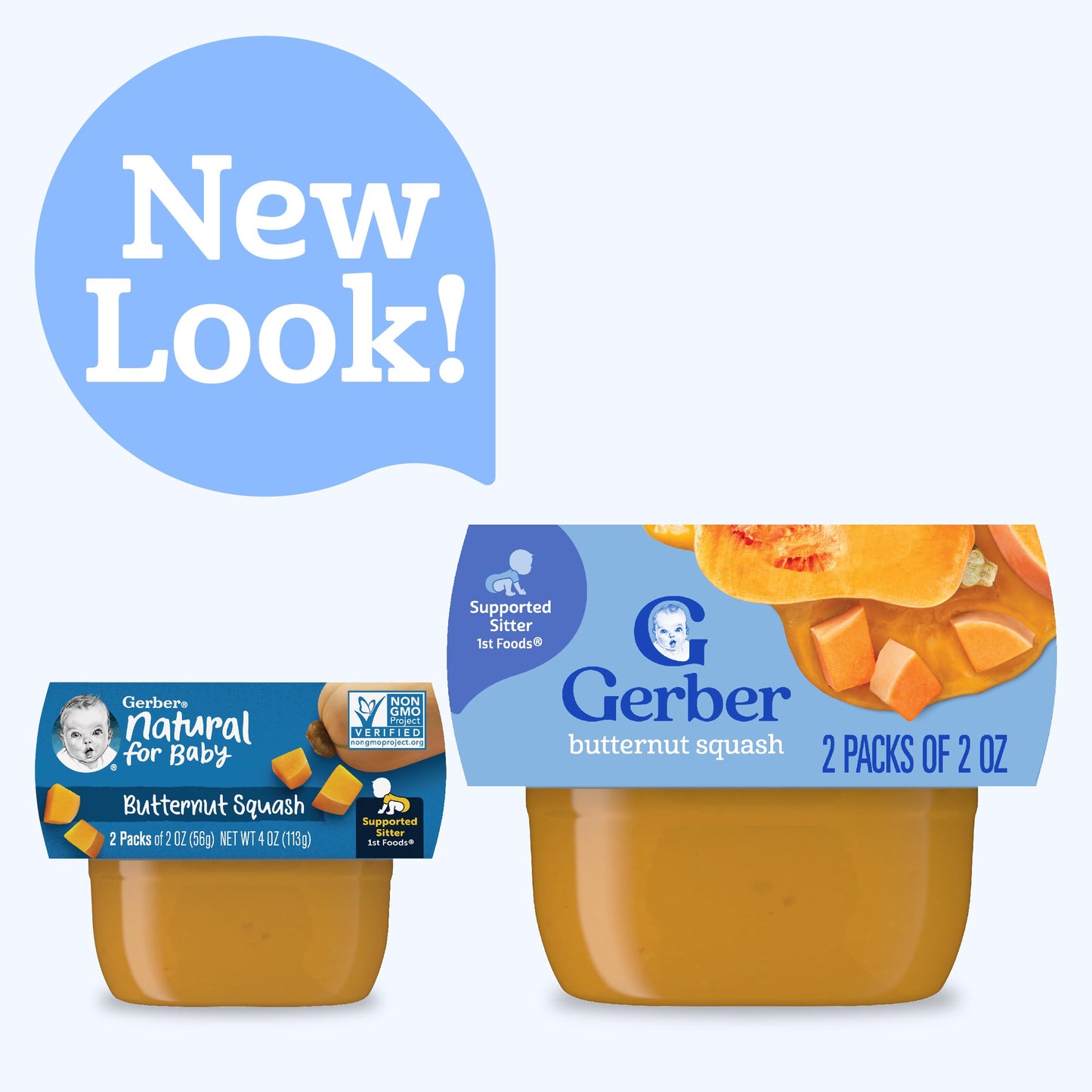 Gerber 1st Foods Baby Food, Prune Puree, Natural & Non-GMO, 2 Ounce Tubs, 2-Pack (Pack of 8)