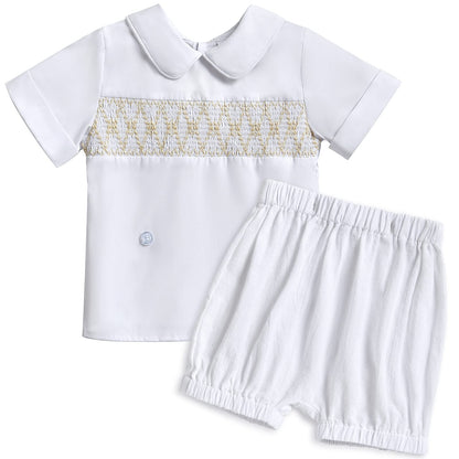 Booulfi Baby Boy Toddler Summer Clothes Wedding Birthday Outfits Suit for Boys T-Shirt and Shorts Set