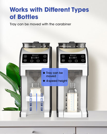 Instant Formula Maker, Fast and Customizable Formula Dispenser Machine with Accurate Temperature Control for Baby, Automatic Powder Blending for All Brands of Bottles and Formula, White