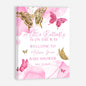 Personalized A Little Snowflake Is On The Way Welcome Sign, Pink, Girl, Winter Baby Shower Canvas