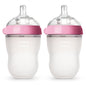 Comotomo Baby Bottle Double Pack, Pink, 5oz