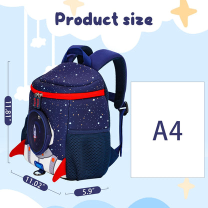 yisibo Rocket Toddler Backpack with Leash,3-6 Years Anti-lost Kids Backpack,Children Backpack for boys girls