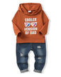NZRVAWS Baby Boy Clothes Toddler Boy Outfit 2 3 4T 6 12 18 24 Month Fall Winter Hoodie Ripped Jeans Clothing