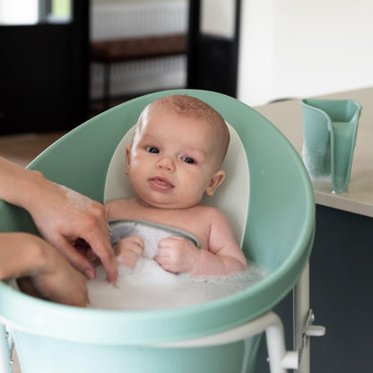 Newborn Baby Bath | Built in Support Bump and Soft Backrest | Suitable from Newborn | Bath Seat Support Includes Plug | Blossom Pink