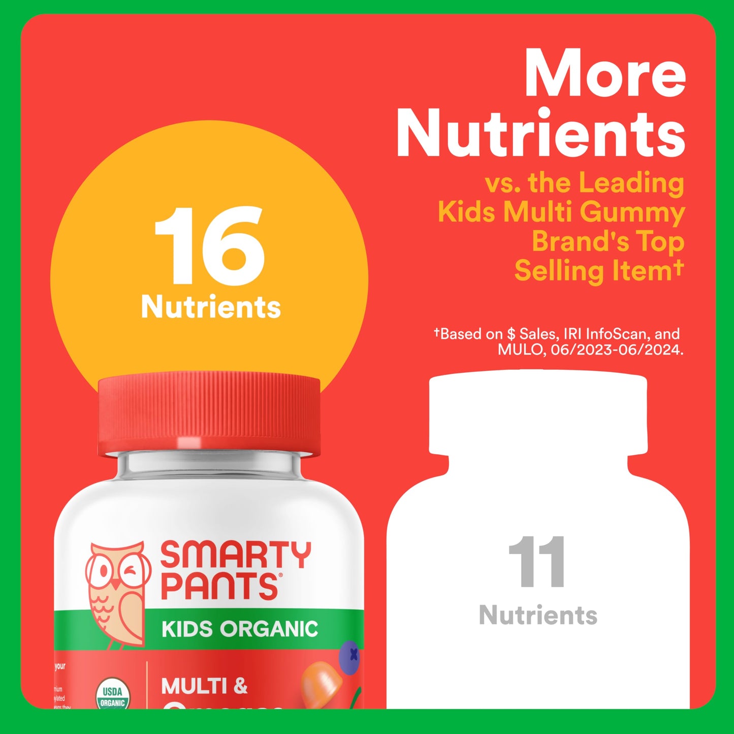 SmartyPants Kids Multivitamin Gummies: Omega 3 Fish Oil (EPA/DHA), Vitamin D3, C, Vitamin B12, B6, A, K & Zinc for Immune Support, Biotin, Gluten Free, Three Fruit Flavors, 120 Count (30 Day Supply)