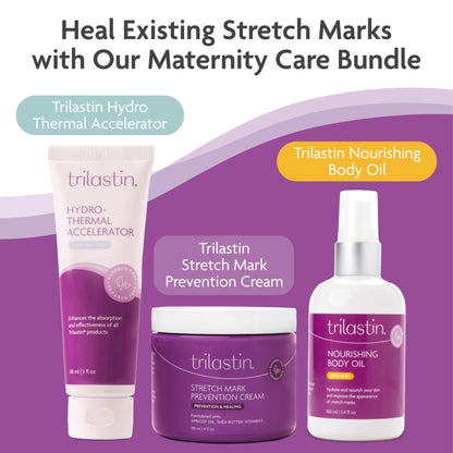 TriLASTIN Maternity Stretch Mark Prevention Cream - Paraben-Free, Hypoallergenic, and Safe for Pregnancy - Stretch Mark Formula for Pregnant Women - 4 Oz Belly Cream for Pregnant Women