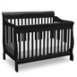 Delta Children Simmons Kids Carter 6-in-1 Convertible Crib - Greenguard Gold Certified, Black Ebony