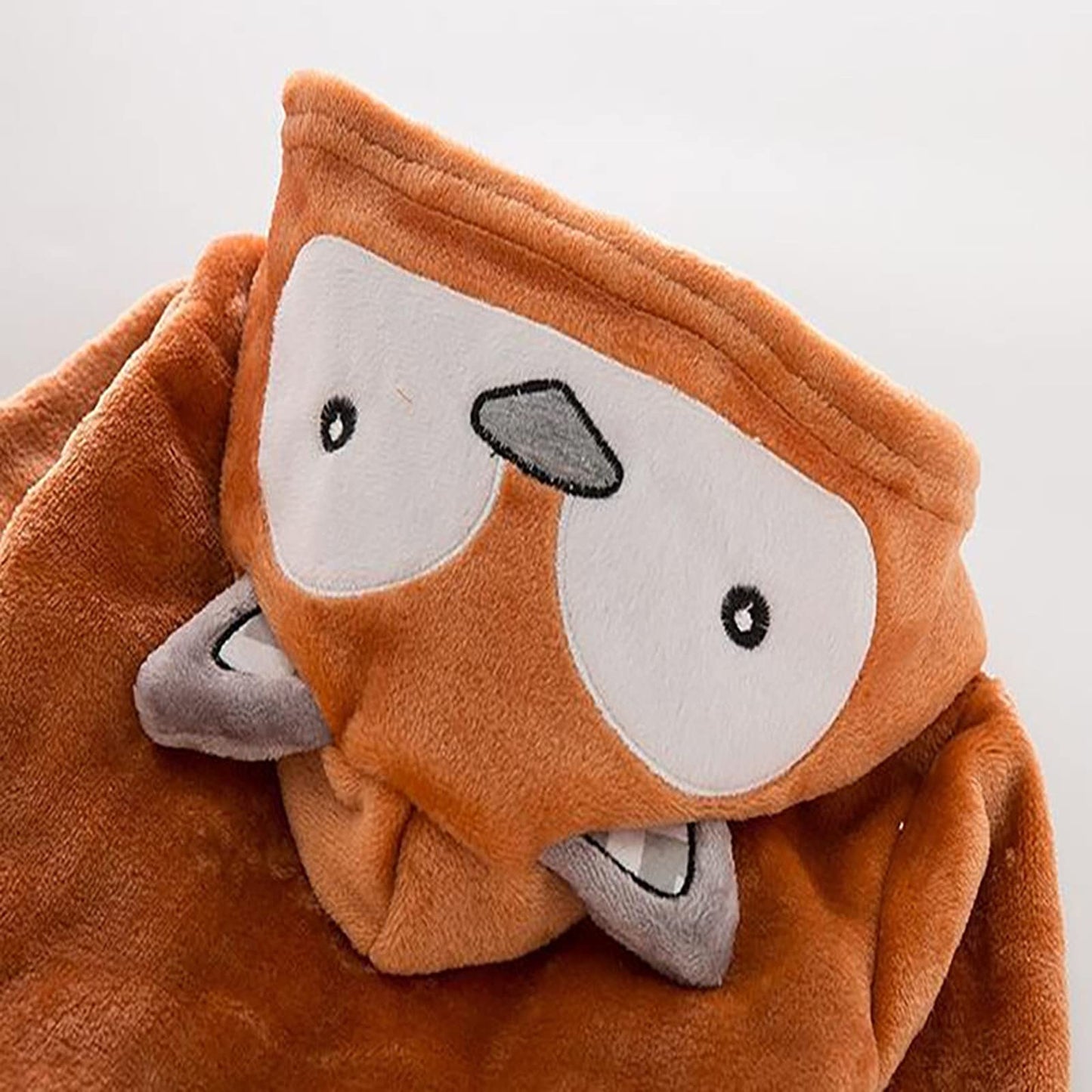 Unisex Baby Plush Bathrobe, Toddler Baby Boys Girls Cute Cartoon Animal Face Robe Flannel Hooded Fleece Bathrobe
