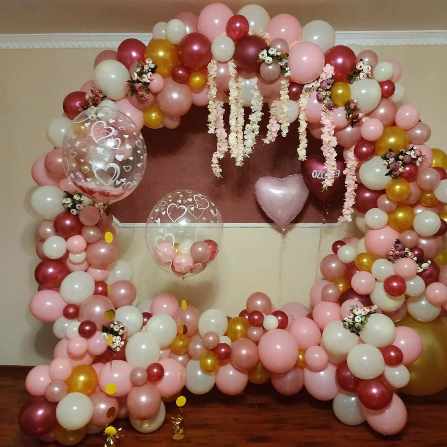 White Sand Gold Balloons Set, 12 Inch Double Stuffed Blush Beige Boho Party Balloons with Metallic Chrome Gold Neutral Cream Nude Latex Balloon for Birthday Baby Bridal Shower Wedding Party Decoration