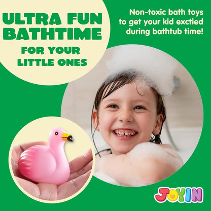 JOYIN 12 PCS Light Up Bath Toys, Toddler Flashing Colourful LED Bathtub Mermaid Toy, Baby Bathtime Floating Rubber Shower Gifts for Infant Kids Boy Girl Valentines Easter Gifts Swimming Pool Party