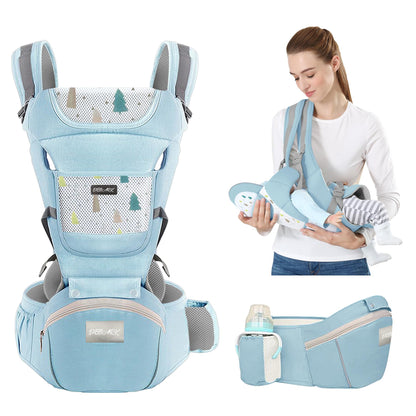 Baby Carrier Newborn to Toddler - Debark Baby Carrier with Hip Seat, 6-in-1 Adjustable Detachable Ergonomic Infant Carrier for Babies from 0-36 Months, Ideal for Baby Travel Essentials (Grey)