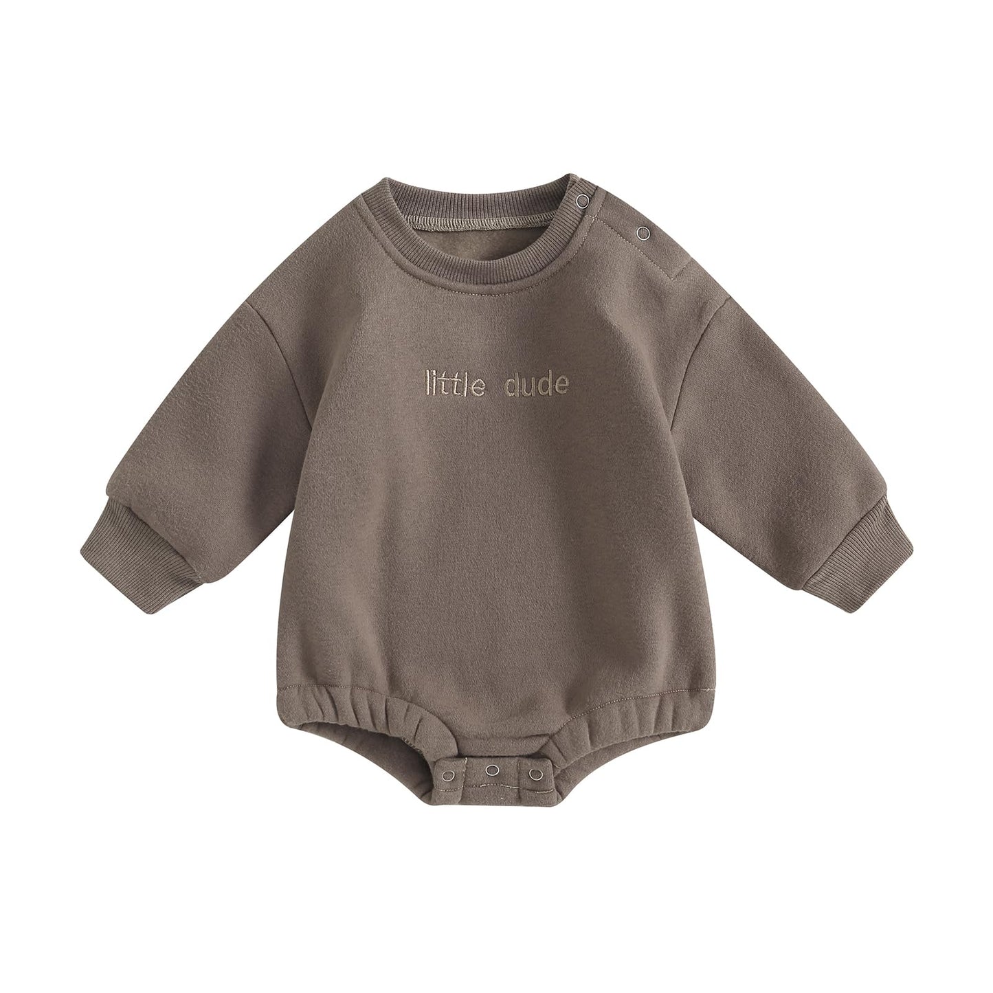 VISGOGO Newborn Infant Baby Boy Girls Oversized Romper Little Dude Sweater Onesie Coming Home Outfit Neutral Clothes