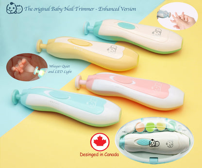 Baby Nail Trimmer 21 in 1, Usage Labeled Case & 13 Extra Replacement Tools, Royal Angels Baby Electric Nail File, Baby Nail Care, Nail Clipper Newborn Toddler Toes & Fingernails Nail Kit (Blue)