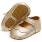LAFEGEN Baby Girls Mary Jane Flats with Bownot Non Slip Soft Sole PU Leather Newborn Infant Toddler First Walker Cirb Dress Shoes