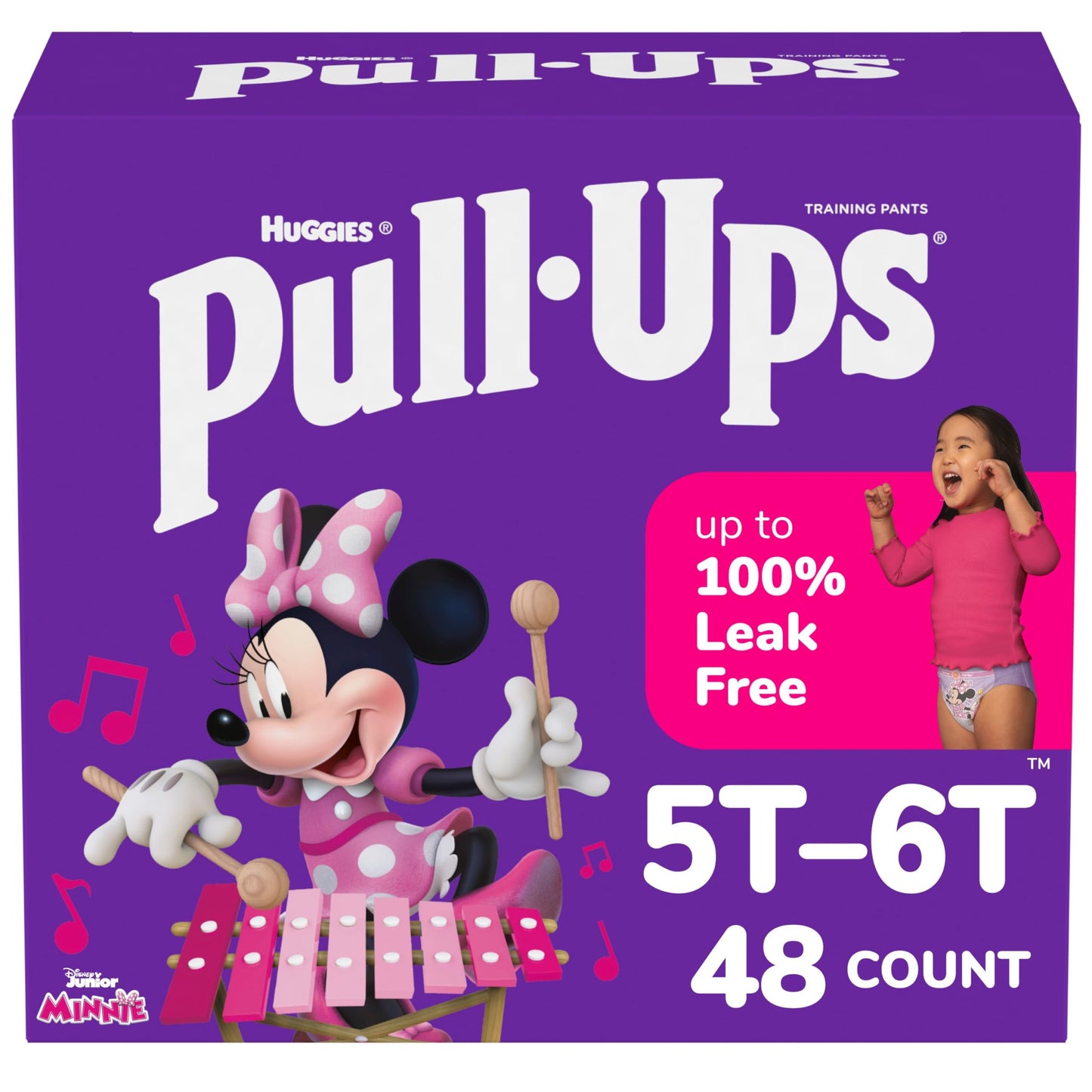 Pull-Ups Girls' Potty Training Pants, Size 4T-5T Training Underwear (38-50 lbs), 56 Count