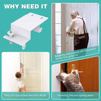 Child Proof Door Top Lock - BILLROAD Top Door Lock for Kids Safety Made of Sturdy Metal | Adjustable Lock Child Safety Top Lock for 0.8-2 inch Thick Interior Doors