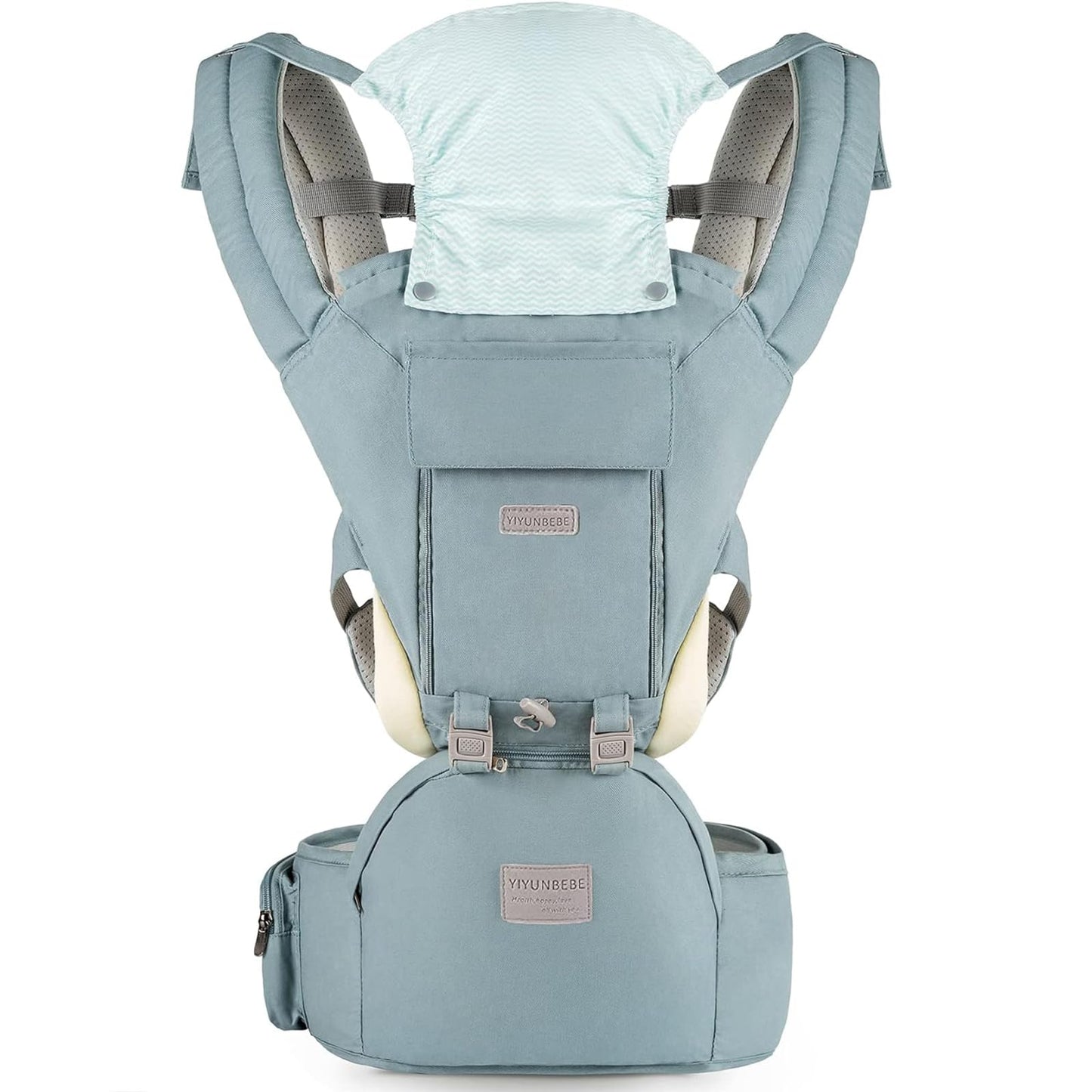Baby Carrier, Ergonomic 6-in-1 Baby Carrier with Hip Seat for Newborn Infant Toddler, Adjustable Detachable Baby Holder Carrier for Dad Mom