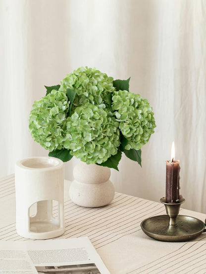 4 Pcs Pink Hydrangeas Artificial Flowers, 20 inches Large Lifelike Fake Silk Flowers, Faux Hydrangeas Flowers for Wedding Home Party Decor Baby Shower Table Centerpiece