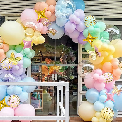Black And White Balloon Arch Kit, Double Stuffed White And Black Balloons Garland Pearl White Sand Black Latex Balloons Different Size for Wedding Coquette Birthday Party Decorations