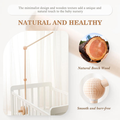 Baby Mobile for Crib Bear Cloud Crib Mobile Handmade Furry Nursery Mobile Gender Neutral Crib Toy Hanging for Nursery Decor Accessories