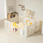 Indoor Baby Playpen with Adjustable Game Panel, Drawing Board, Basketball Hoop, and Safety Door Shape, Portable and Stable Indoor Children's Playground（70.9”*47.2“）