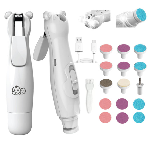 Baby Nail Trimmer 21 in 1, Usage Labeled Case & 13 Extra Replacement Tools, Royal Angels Baby Electric Nail File, Baby Nail Care, Nail Clipper Newborn Toddler Toes & Fingernails Nail Kit (Blue)