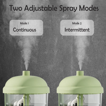 Koala-Theme Mini Cool Mist Humidifier - 450ml USB Personal Humidifier with Auto Shut-Off, Ultra-Quiet (Green)