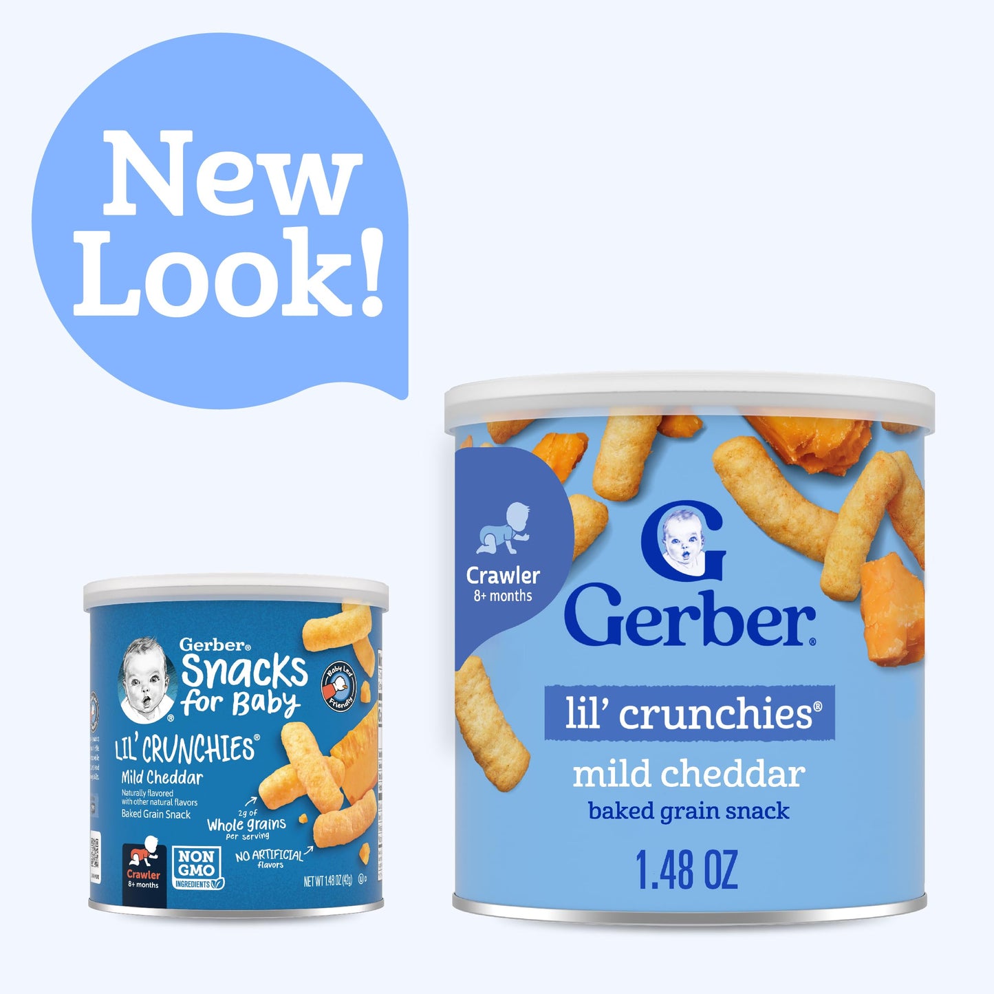 Gerber Snacks for Baby Lil Crunchies, Mild Cheddar, 1.48 Ounce (Pack of 6)