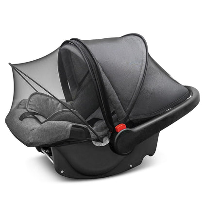 Universal Car Seat Canopy, Baby Car Seat Cover, Mosquito Net with Sunshade & Zipper - Breathable Mesh Infant Bug Net for Baby | Elastic Edge, Portable & Machine Washable