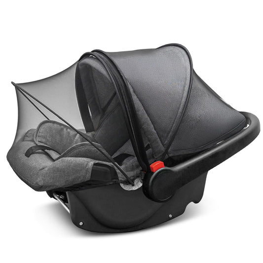 Universal Car Seat Canopy, Baby Car Seat Cover, Mosquito Net with Sunshade & Zipper - Breathable Mesh Infant Bug Net for Baby | Elastic Edge, Portable & Machine Washable