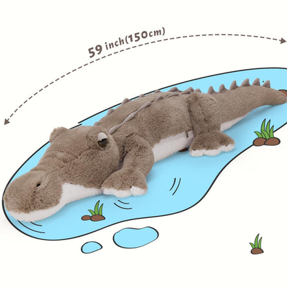 MorisMos Giant Alligator Stuffed Animal, 67inch Soft Large Alligator Plush Toy, Big Stuffed Crocodile Gifts for Kids Boys Girls