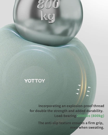 YOTTOY Anti-Burst Exercise Ball for Working Out, Yoga & Pregnancy, Extra Thick Workout Ball for Physical Therapy & Fitness