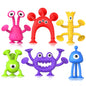 Baby Bath Toys Suction Toy: No Hole Bath Toy for Baby Toddlers - Kids Mini Sensory Fidget Suction Cup Toys for Boys Girls - Window Building Toy Travel Essentials Road Trip Activities for Kids Gifts