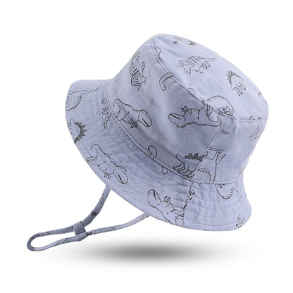 JANGANNSA Dinosaur Baby Boys Sun Hat Cotton Toddler Girls Bucket Hats Summer Sun Protect Cap for Kids