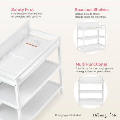 Dream On Me Jax Universal Changing Table, White , 34x20x40 Inch (Pack of 1)