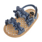CoKate Baby Girls Sandals Ruffle Bowknot Premium Soft Sole Anti-Slip Open Toe Breathable Summer Outdoor First Walker Shoes Baby Sandals 0-3 months girls