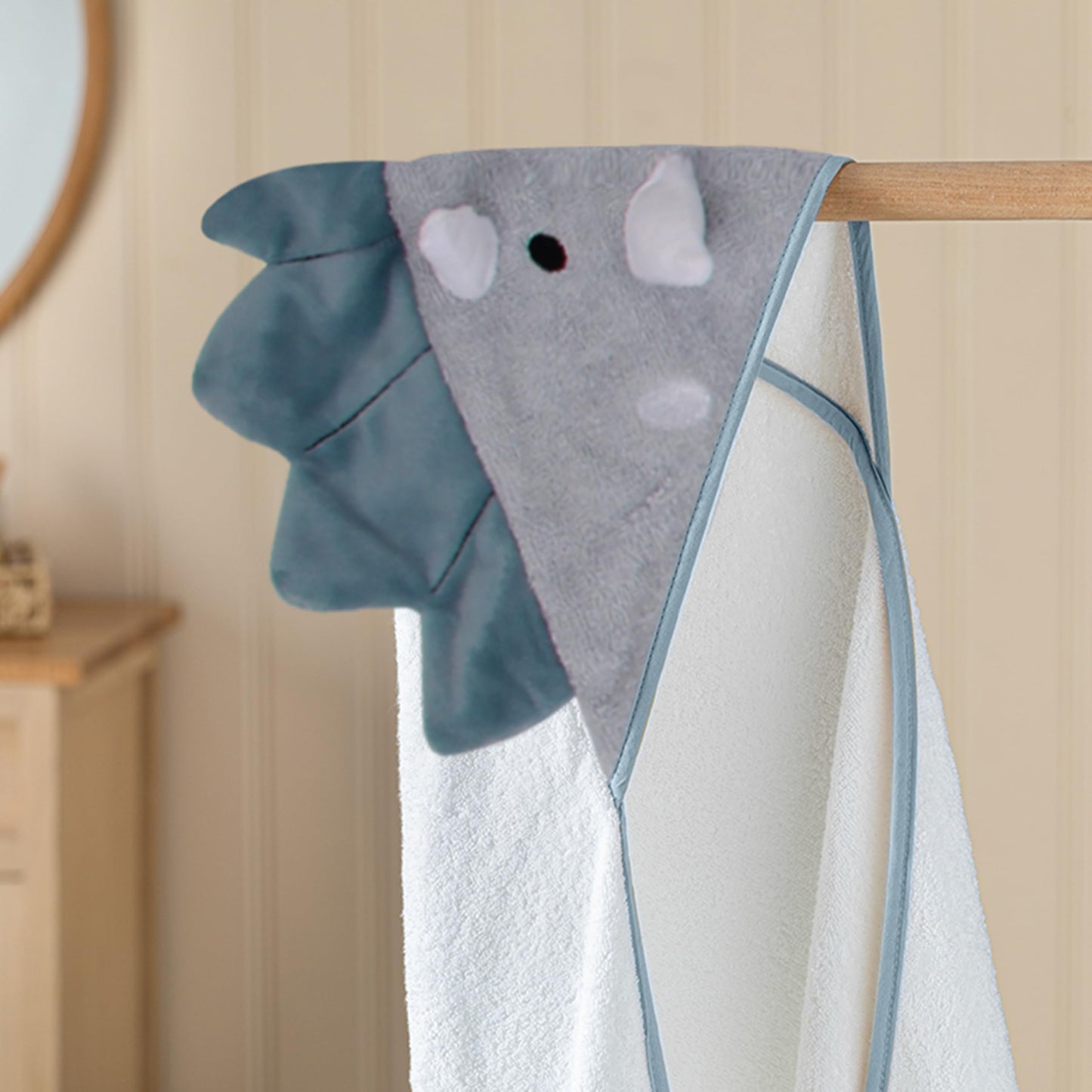 Mother's Choice Baby Hooded Towel - Large 33x33 Inch, 100% Cotton, Ultra-Soft & Absorbent Bath Towel for Newborns, Infants, Boys & Girls (Butterfly)