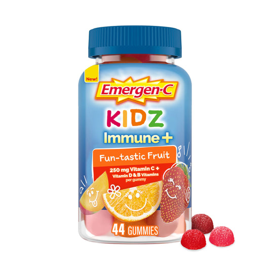 Emergen-C Kidz Daily Immune Support Dietary Supplements, Flavored Gummies with Vitamin C and B Vitamins for Immune Support, Berry Bash - 44 Count