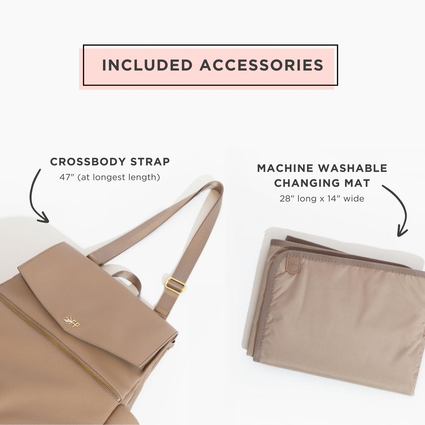 Freshly Picked Classic II Diaper Bag Backpack, Wipeable Vegan Leather With Changing Pad (Sage Green V2)