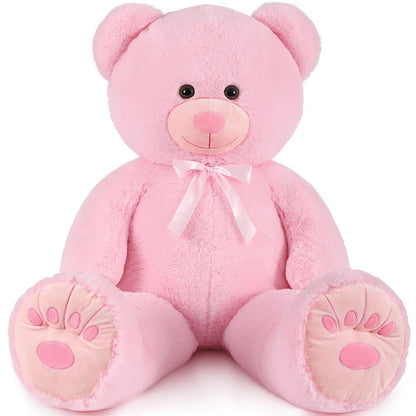 Muiteiur 49 inch Giant Teddy Bear Stuffed Animal, Big Bear Plush with Big Footprint, Great Gift for Party Decorations (Brown)