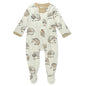 HonestBaby Sleep & Play Footed One-Piece Pajama Sleeper 100% Organic Cotton, Baby Boys