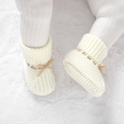 mimixiong Baby Booties Newborn Infant Sock Shoes Hand Knitting Crochet Boy and Girl Cozy Shoes