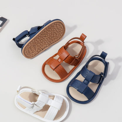Infant Boys Girls Sandals, Summer Baby Rubber Soles Non-Slip PU Leather Sandals, Newborn Toddler Prewalker First Walking Beach Outdoor Shoes,Infant Toddler Unisex Summer Shoes for babies