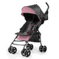 Summer by Ingenuity 3D Mini Convenience Stroller – Lightweight Stroller with Compact Fold, Multi-Position Recline, Canopy with Pop Out Sun Visor and More – Umbrella Stroller for Travel, Pink